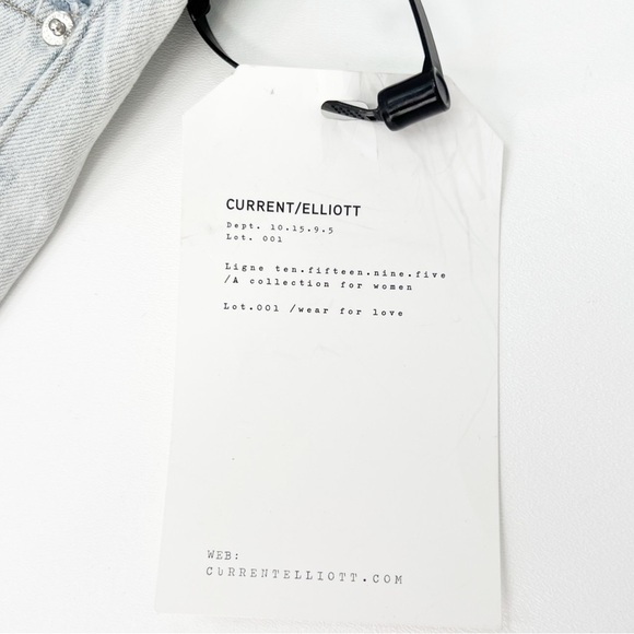 Current Elliott “The Cropped Straight” Jean Size 25 / 2 Light Wash New NWT - Picture 6 of 9